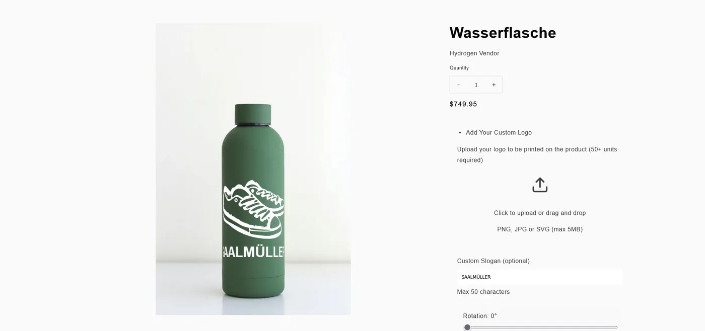Shopify B2B: Logo-Upload und Veredelung als nahtloser Workflow